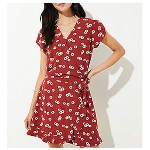 LOFT Floral Wrap Romper